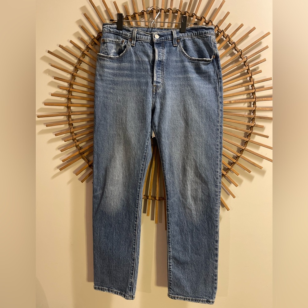 Levi's Men’s Medium Blue 501 XX Straight-Leg Jeans Button Fly 34x29